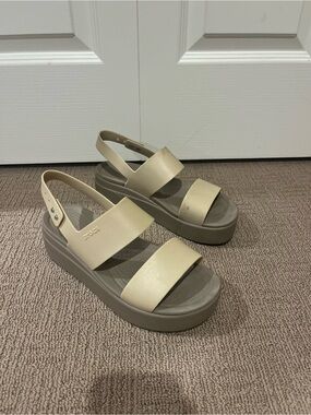 Crocs Wedge Sandals Two-Tone